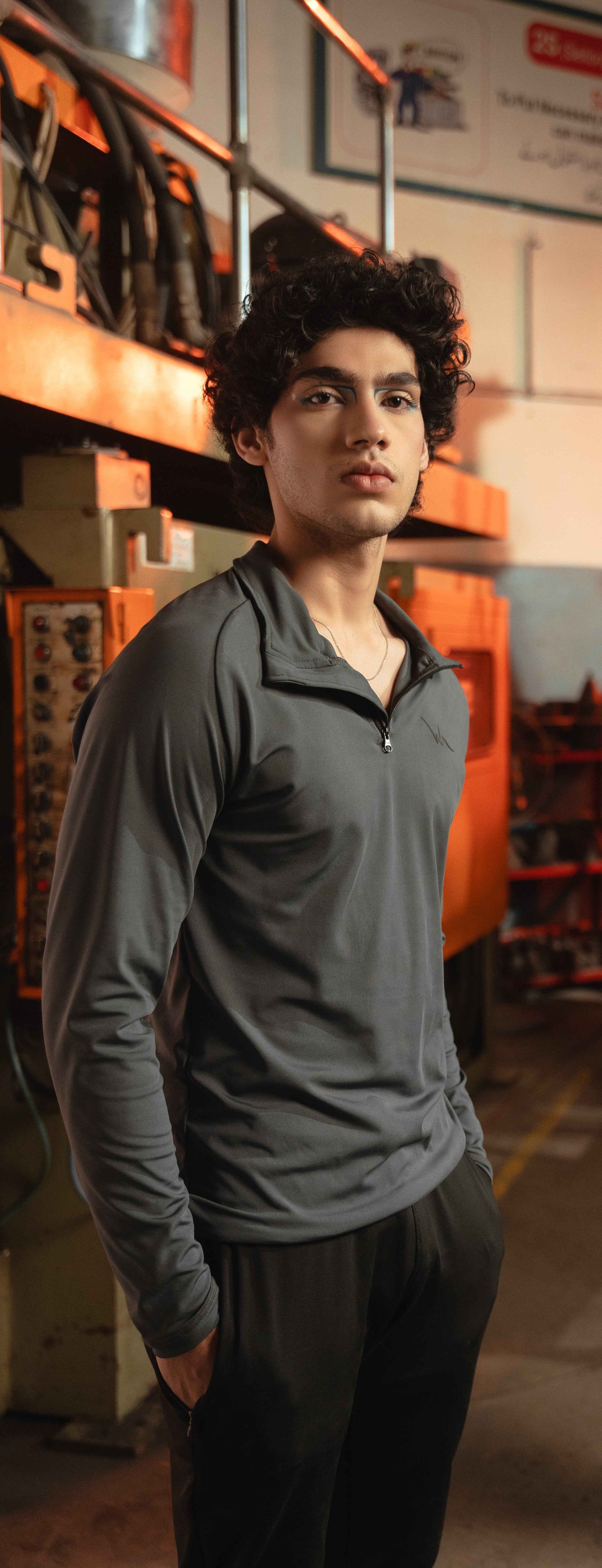Granite Lycra Half Zip Shirt