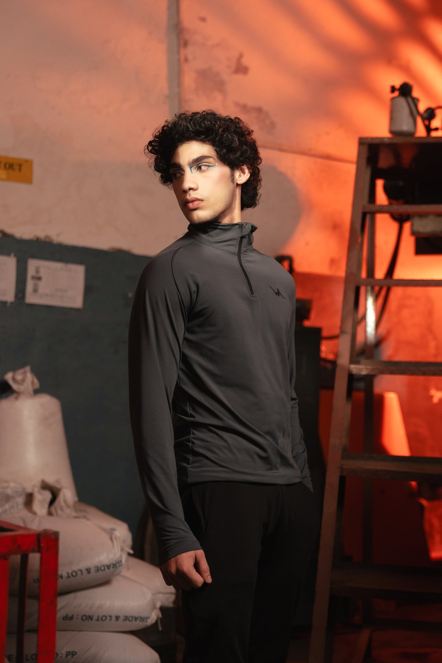 Granite Lycra Half Zip Shirt