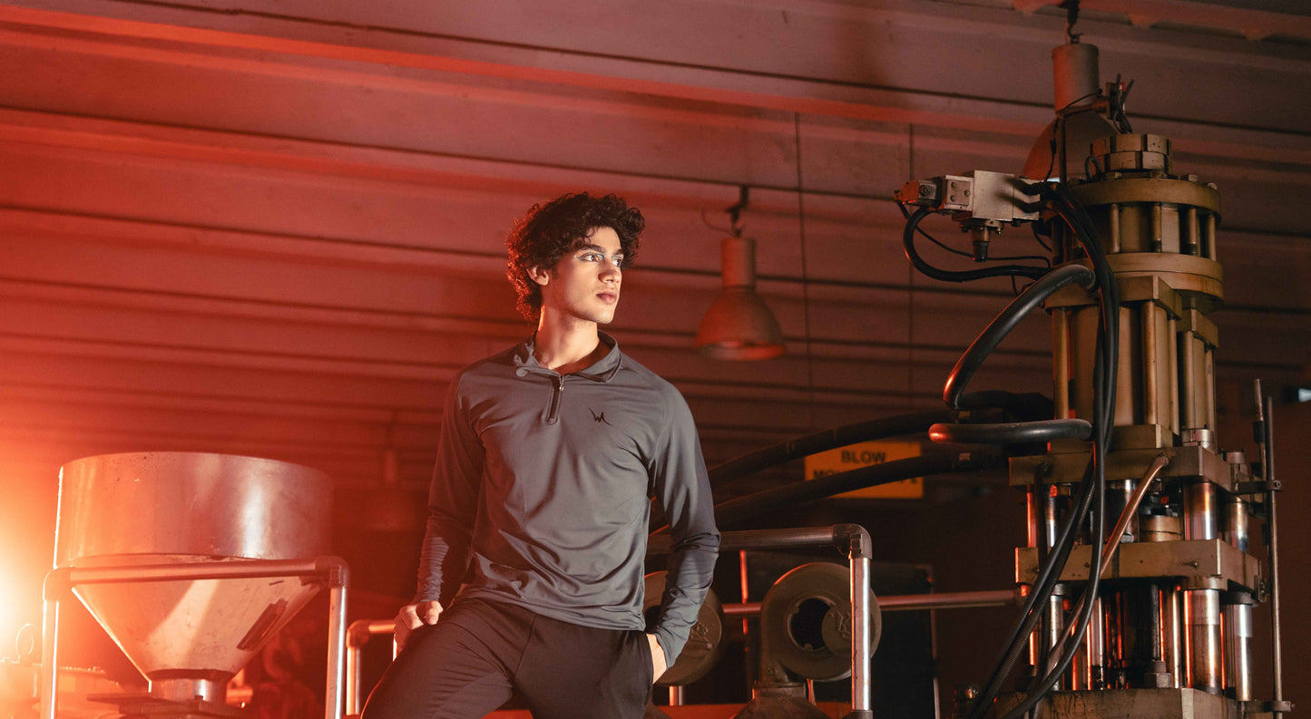 Granite Lycra Half Zip Shirt
