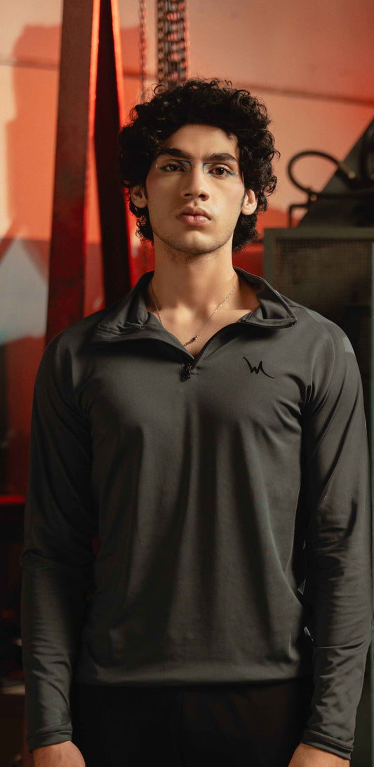 Granite Lycra Half Zip Shirt