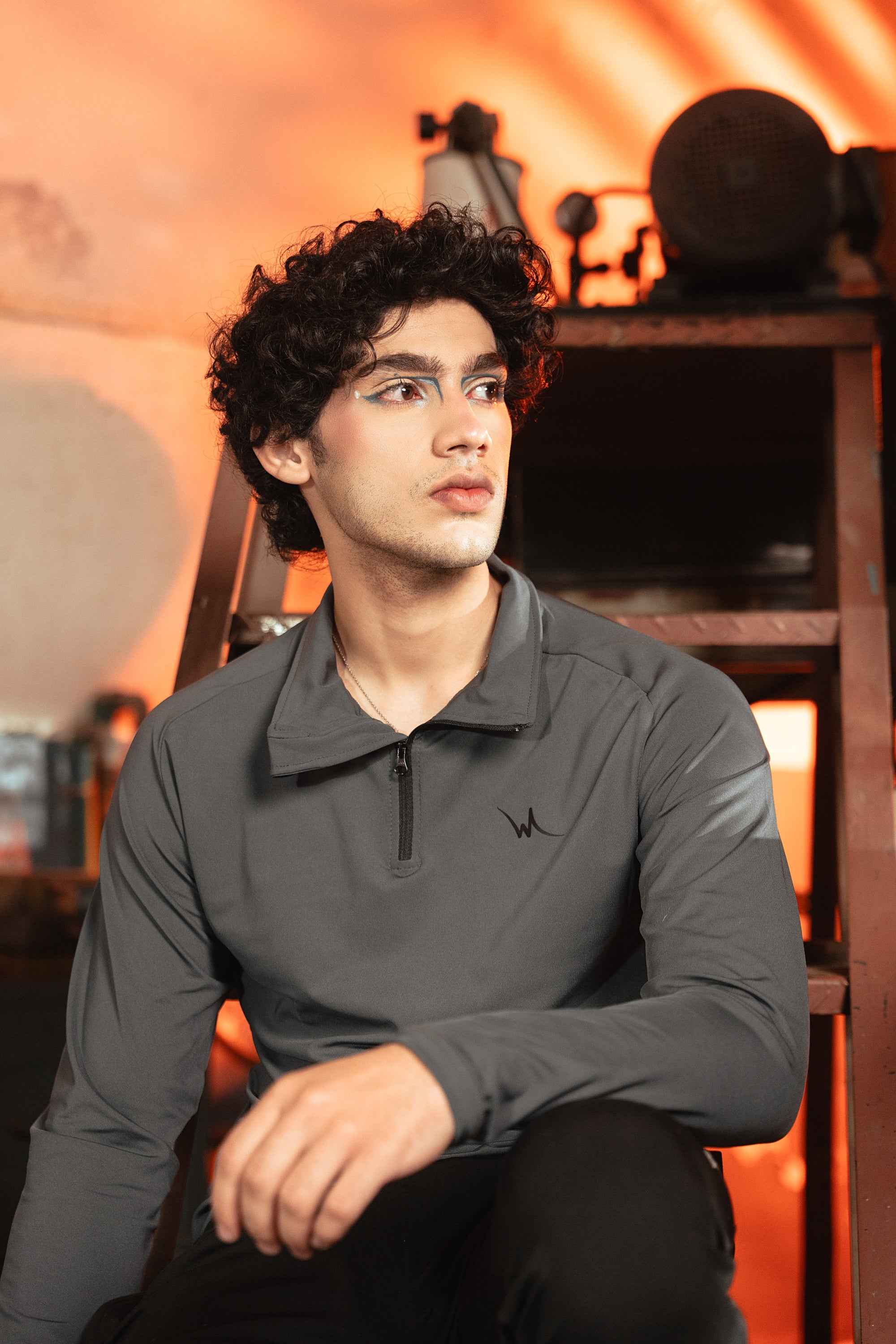 Granite Lycra Half Zip Shirt